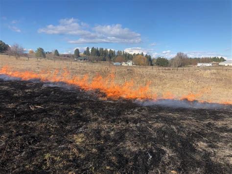 Spokane County Fire District 8 firefighters on scene of brush fire ...