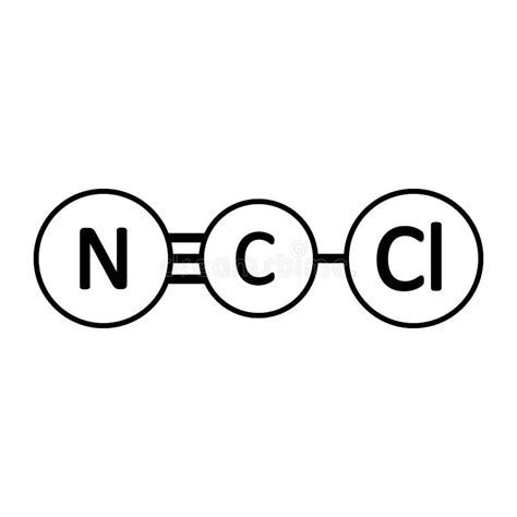 Cyanogen Chloride Toxic Gas Molecule. Skeletal Formula. Stock ...