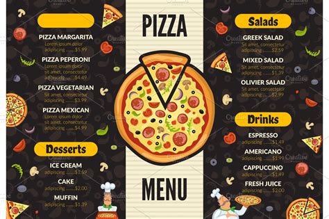 Pizzeria menu template. Italian | Custom-Designed Graphics ~ Creative ...