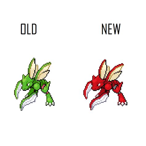 New Shiny Scyther Sprite [Sprite Change 3#] by OfficialY2K on DeviantArt