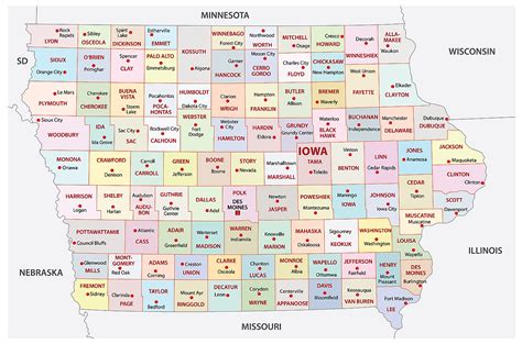 Printable Iowa County Map