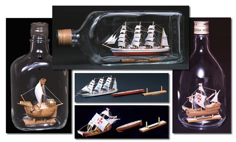 Wooden Ship in Bottle Kit | Santa Maria / Nippon Maru / Catalan Ship ...