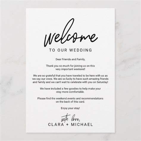 Whimsical Calligraphy Wedding Welcome Letter Program | Zazzle.com ...