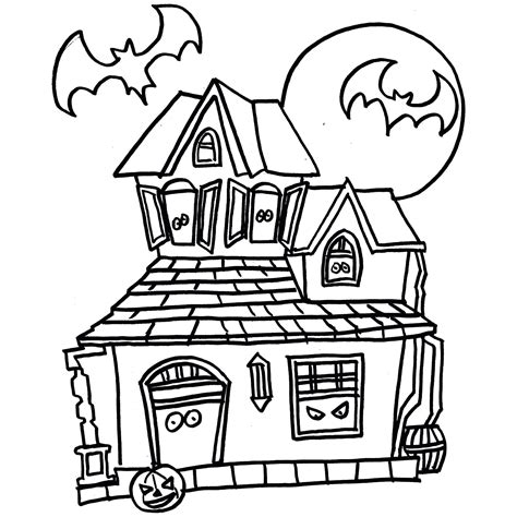 Free Haunted House Coloring Pages Printables - MariofvLevine