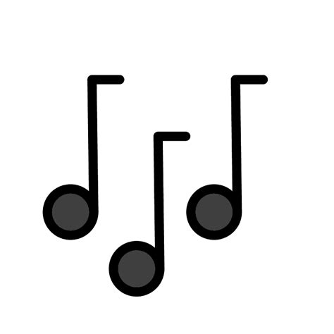 Musical notes emoji clipart. Free download transparent .PNG | Creazilla