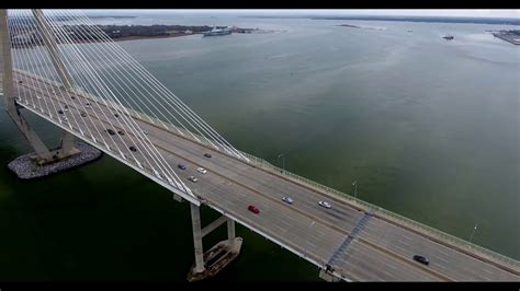 Arthur Ravenel Jr. Bridge - Aerial Footage from Phantom 4 Drone - YouTube