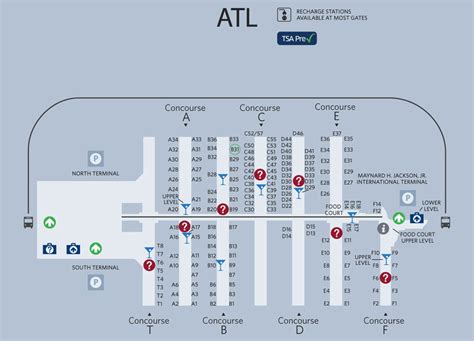 Atlanta Airport Map. SO in need of this! | Airport map, Atlanta airport ...