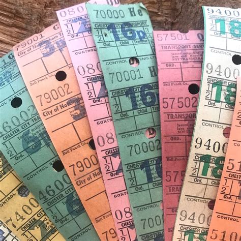 Vintage British Bus Tickets Set of 55 Vintage Tickets | Etsy