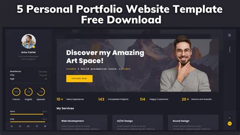 5 Personal Portfolio Website Template Free Download | HTML CSS ...