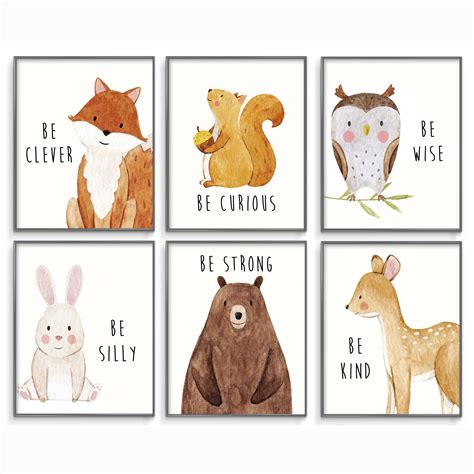 Throwback Traits Woodland Nursery Decor - Baby Room Decor Animal ...