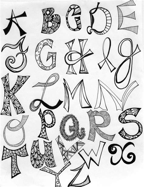 Letter Fonts For Drawing