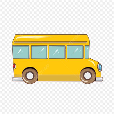 Yellow School Bus PNG Image, Yellow Cartoon School Bus Illustration ...