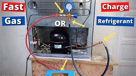 How To Charge Gas/Refrigerant In A Refrigerator - R134A Freon - YouTube