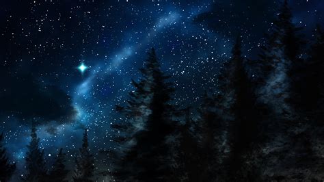 Night Sky With Stars Wallpaper