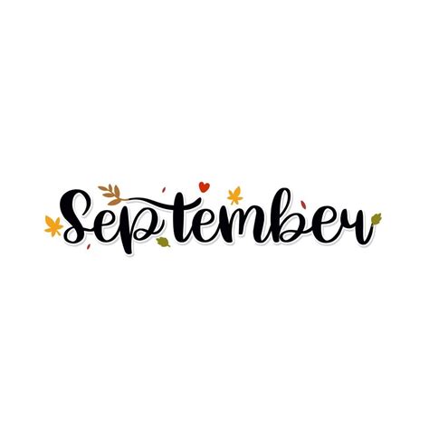 Month September Clipart Black And White