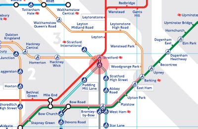 Stratford station map - London Underground Tube