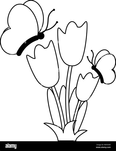 Flowers Cartoon Images Black And White - Cartoon Flowers Stock Images ...