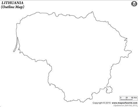 Lithuania Map Outline | Blank Map of Lithuania