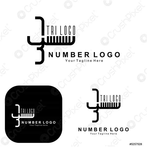 Number 3 three logo design, premium icon vector, illustration for ...