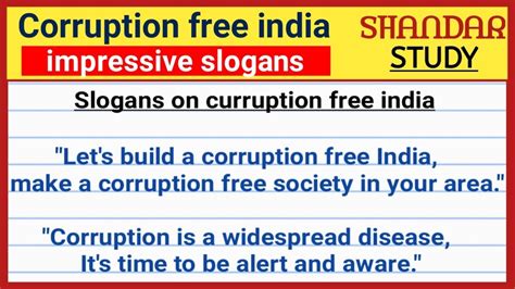 Corruption free india slogan। Corruption free india for a developed ...