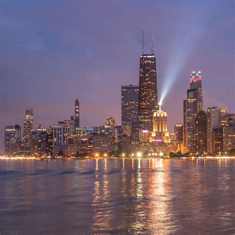 North Avenue Beach View of the Chicago Skyline - Chicago Pictures for Sale