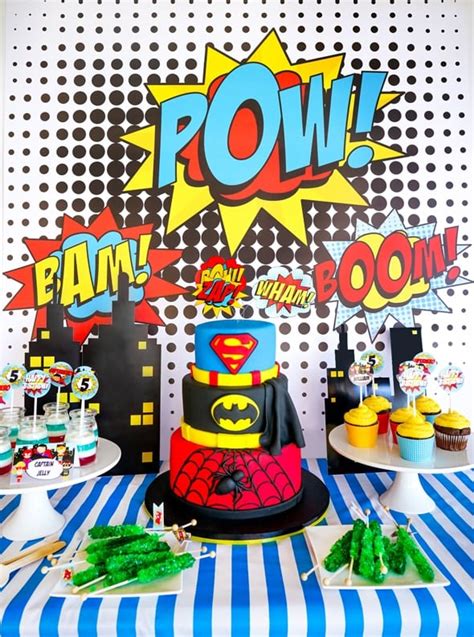 Superhero Birthday Party - Pretty My Party - Boy Party Ideas