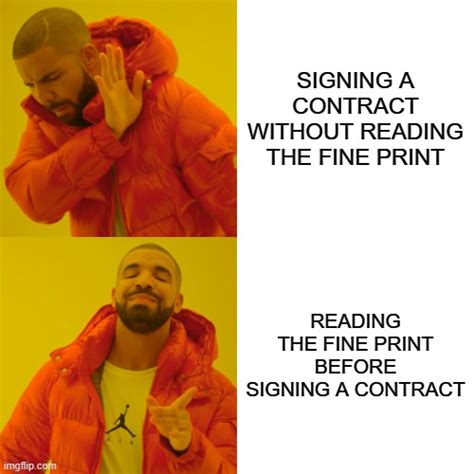 Contract Drake Meme - Imgflip