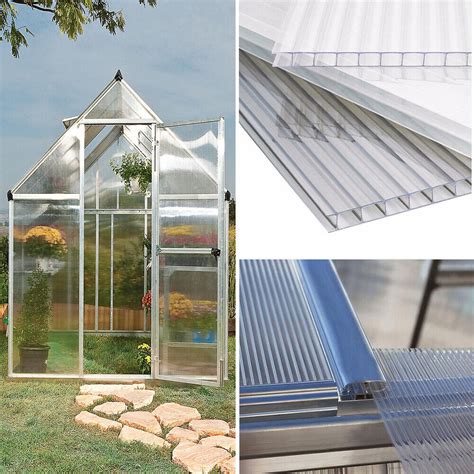 4mm Clear Polycarbonate Sheet Greenhouse Cover Replacem Panels - 14/18 ...