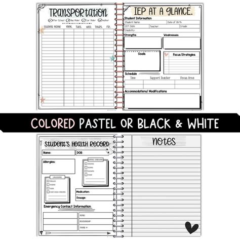 Editable Binder Forms for Your Teacher Planner Weekly Lesson Plan ...