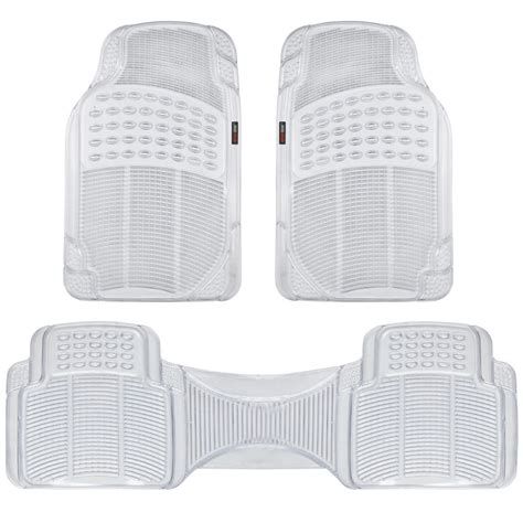 Clear 3 PC Rubber Floor Mats for Car SUV Zero-Odor Motor Trend Heavy ...