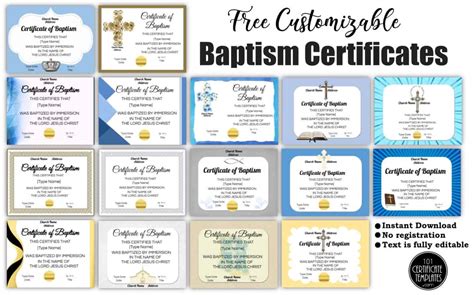 Certificate Of Baptism Template