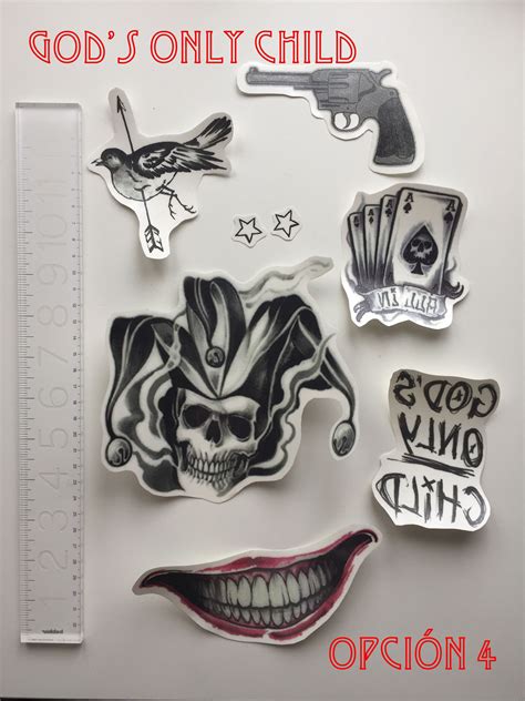 Joker Temporary Tattoos Set Suicide Squad for Cosplayers - Etsy