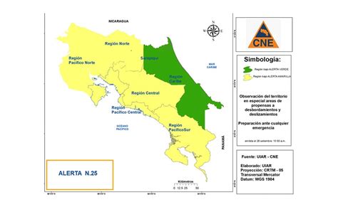 Costa Rica On Yellow Weather Alert Due To Forecast Of Increased Rainfall