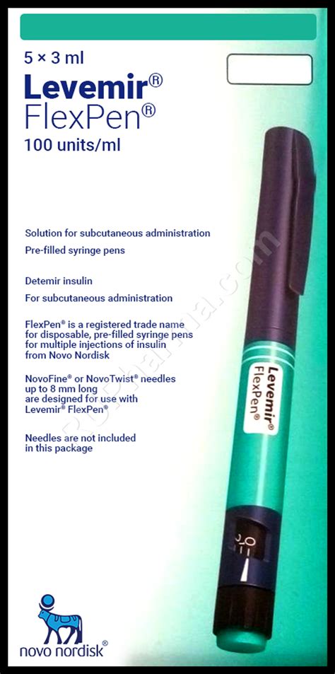 Buy LEVEMIR FLEXPEN® (Insulin) 100UI/ml, 3ml/pen (5pens)