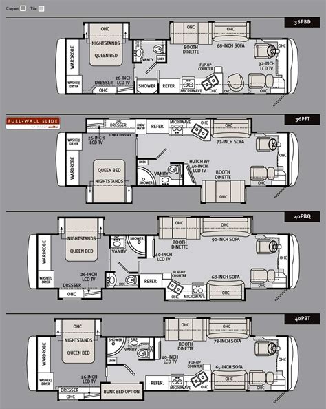 2011 Monaco Cayman luxury motorcoach floorplans - large picture