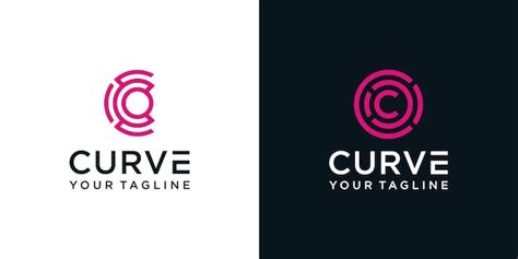 Premium Vector | Curve logo design