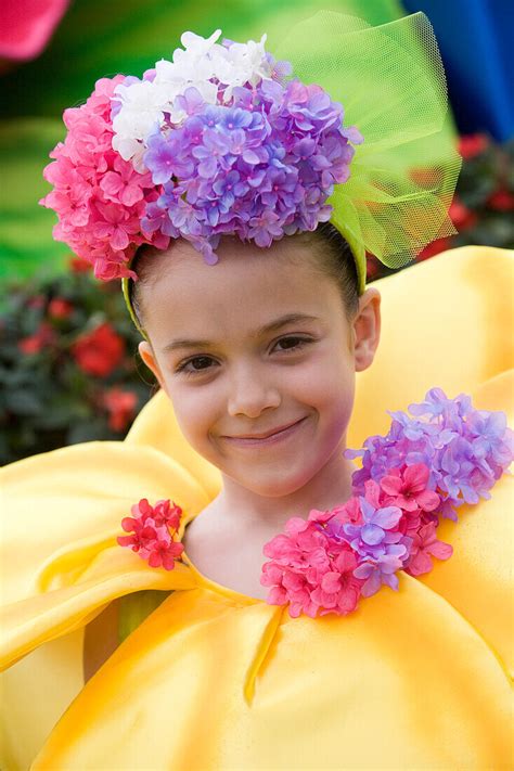 Girl with flower costume during the … – License image – 70271423 Image ...