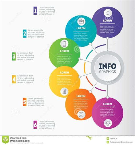 Business Presentation Or Infographic Examples With 6 Options. Ve Stock ...