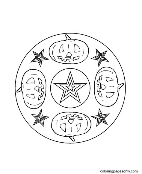 Pumpkin Mandala Free Coloring Pages - Halloween Mandala Coloring Pages ...