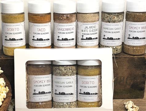 Gourmet Popcorn Seasoning Gift Set Flavored Popcorn Mix | Etsy