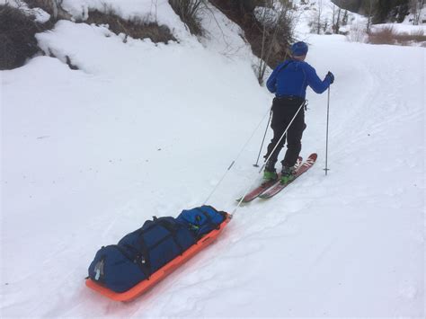 Ski Pulk sled, heavily loaded | Sled, Skiing, Winter camping