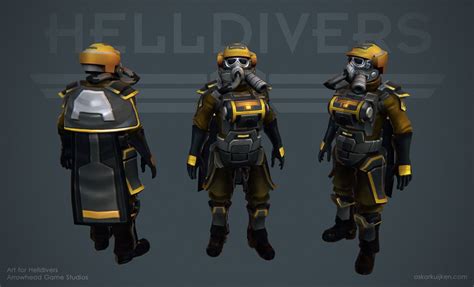 ArtStation - HELLDIVERS - Armor Sets, Skarfox Studios | Armor, Top down ...