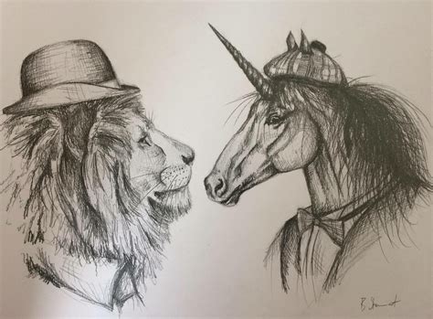 The Lion and the Unicorn | Artwork, Tattoos, Visual