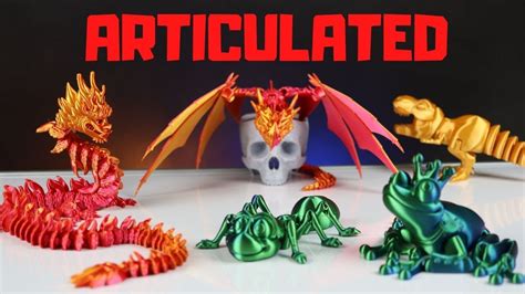 Amazing ARTICULATED Animals to 3D Print - YouTube