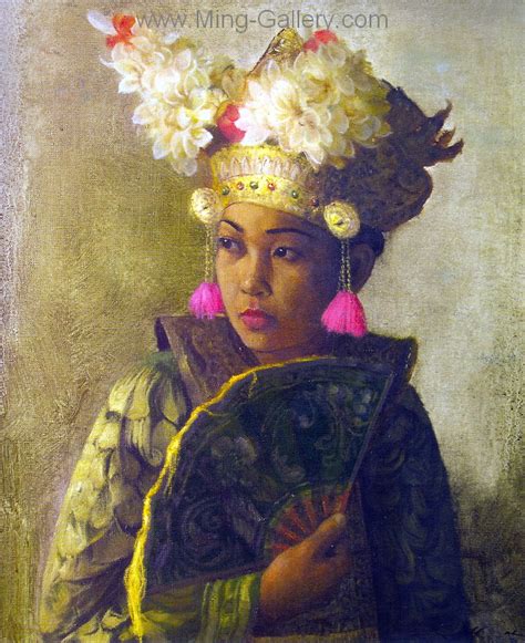 BAT0006 - Traditional Balinese Art Painting | Portrait painting ...