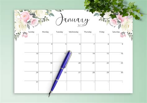 monthly calendar free printable - monthly calendar 2019 free download ...