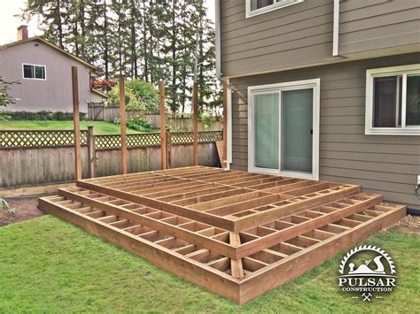 Ground-Level Deck Framing / Boxed Deck Steps | Ground level deck ...