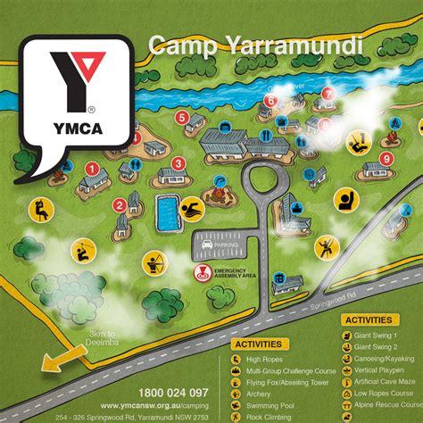 YMCA camp park map illustrations - Doug Illustration