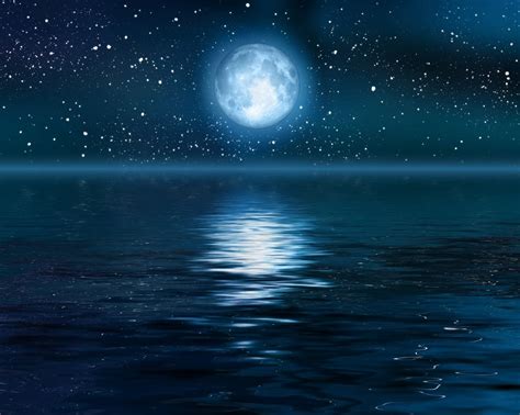 Moon Over Ocean Wallpaper - WallpaperSafari