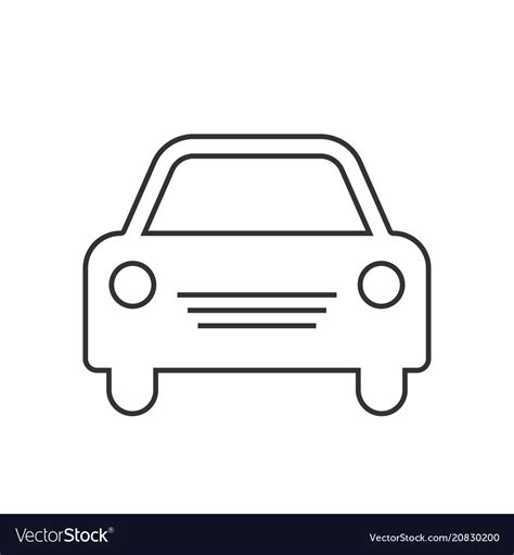 Car icon simple front logo Royalty Free Vector Image